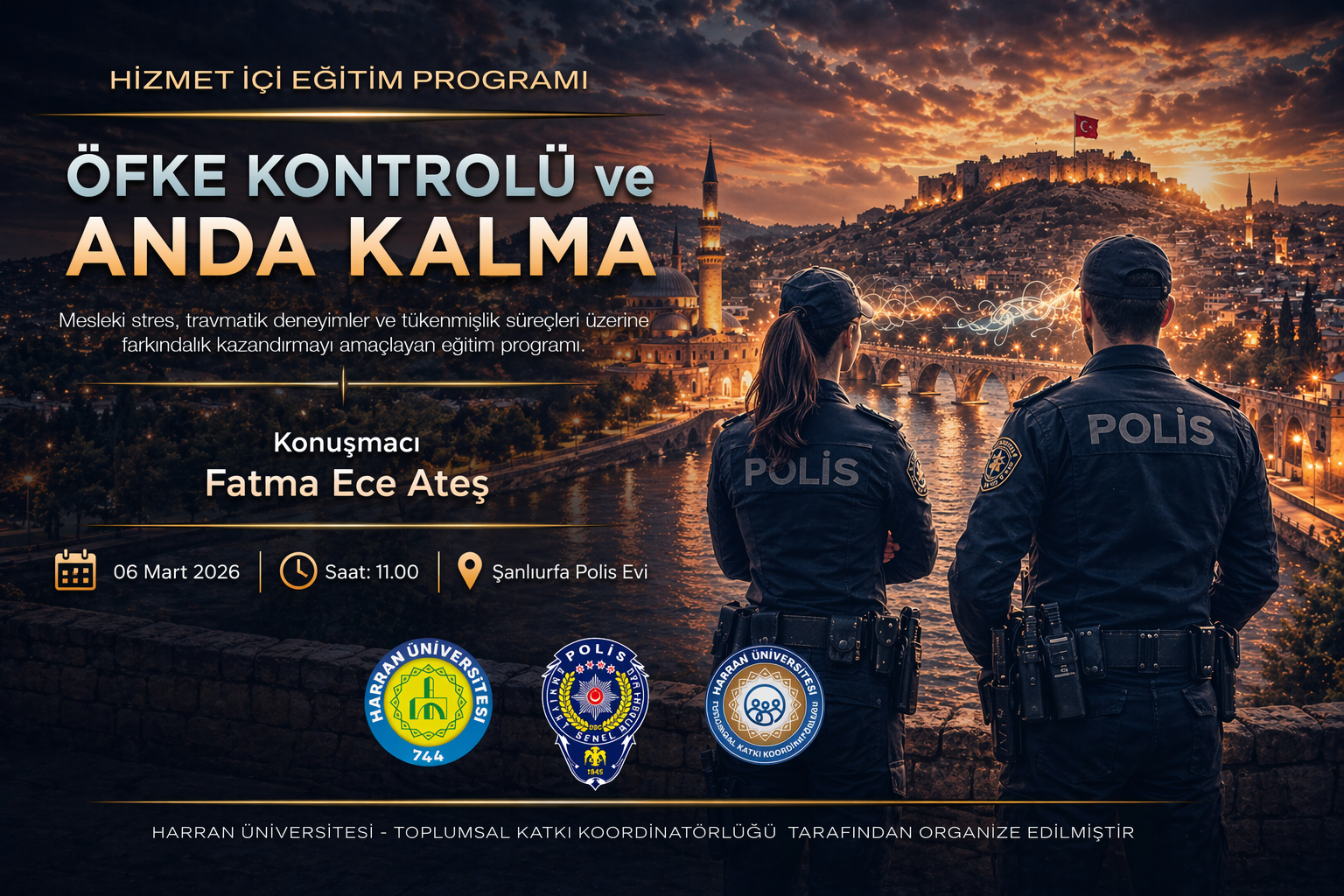 Harran Üniversitesi’nden Hizmet İçi Eğitim: Öfke Kontrolü ve Anda Kalma